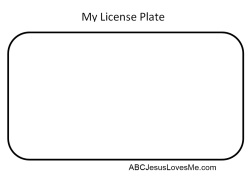 License Plate Worksheet